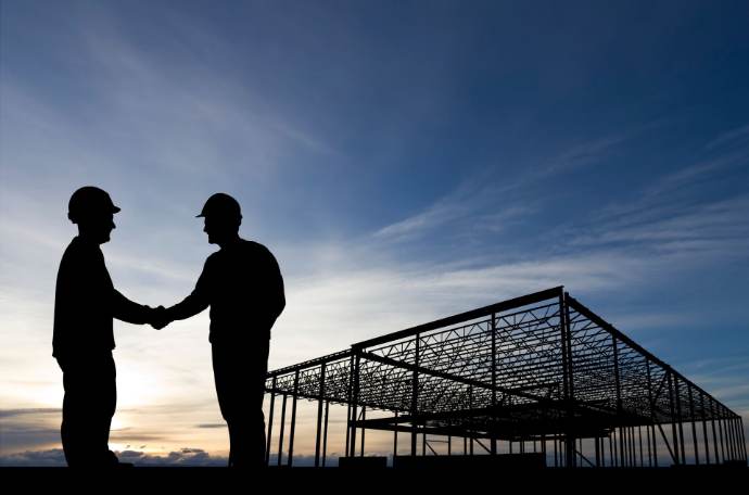 Trabajadores de visita